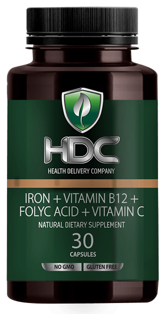 Желязо+Витамин B12 + Фолиева киселина + ВитаминC капсули x 30